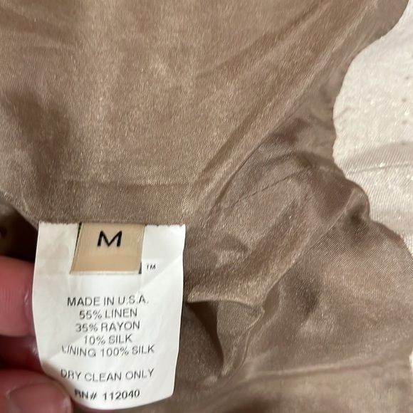 Wyeth by Todd Magill Linen and Silk Blend Blazer Jacket Medium - Picture 4 of 5